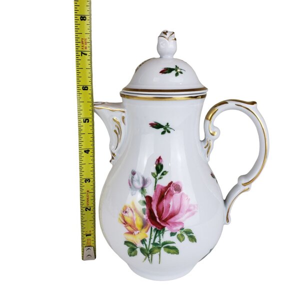 11 Piece Vintage Tea Coffee Set Bavaria, Excellent Vintage Condition Gold Trim - Picture 8 of 14